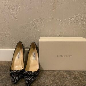 Jimmy Choo Black Polka Dot Women's Shoes